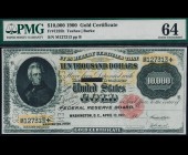 Fr. 1225h 1900 $10,000 Gold Certificate PMG 64